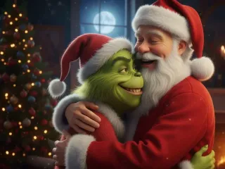 abrazo navideño
