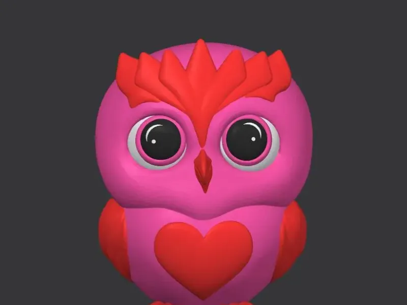 Heart baby owl