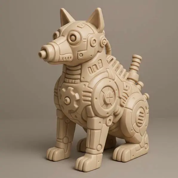 Mechanical Dog Sculpture