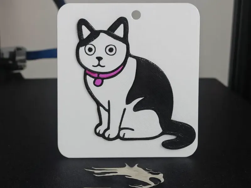 Llavero Gato Sentado (Multicolor-2 Caras)