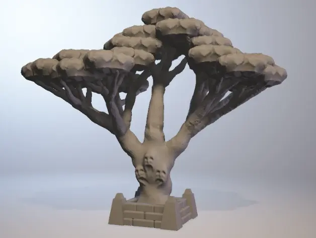 3d yazıcı baskı modelleri | 3MF | Delving Decor: Arcane Tree (28mm ...