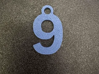 Number Keychain 9