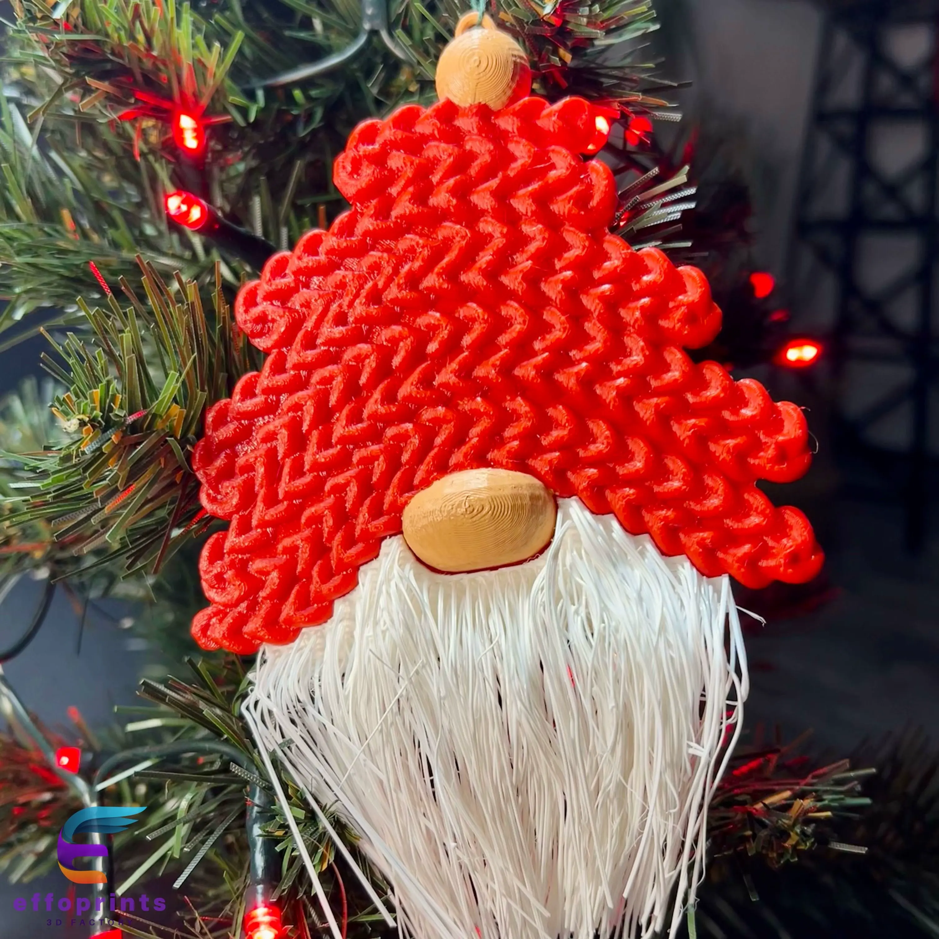 Crochet Hairy Gnome Christmas Decoration