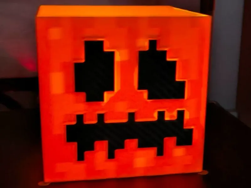 3d printed Minecraft Pumpkin for halloween