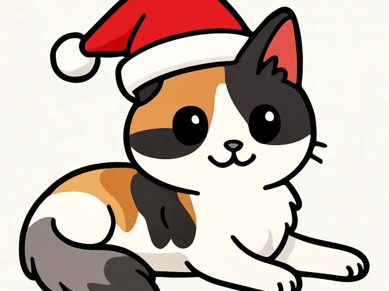 Festive Calico Cat
