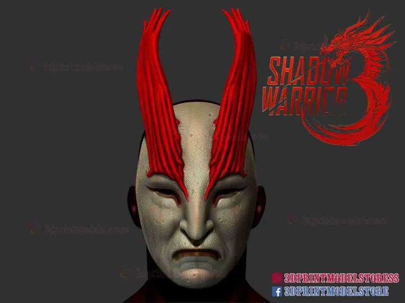 Shadow Warrior Game Mask - Halloween Cosplay