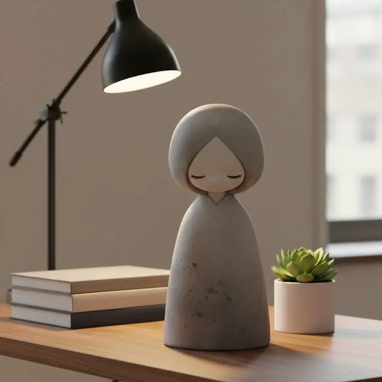 Minimalist Hooded Figure - Nordic Style Decor