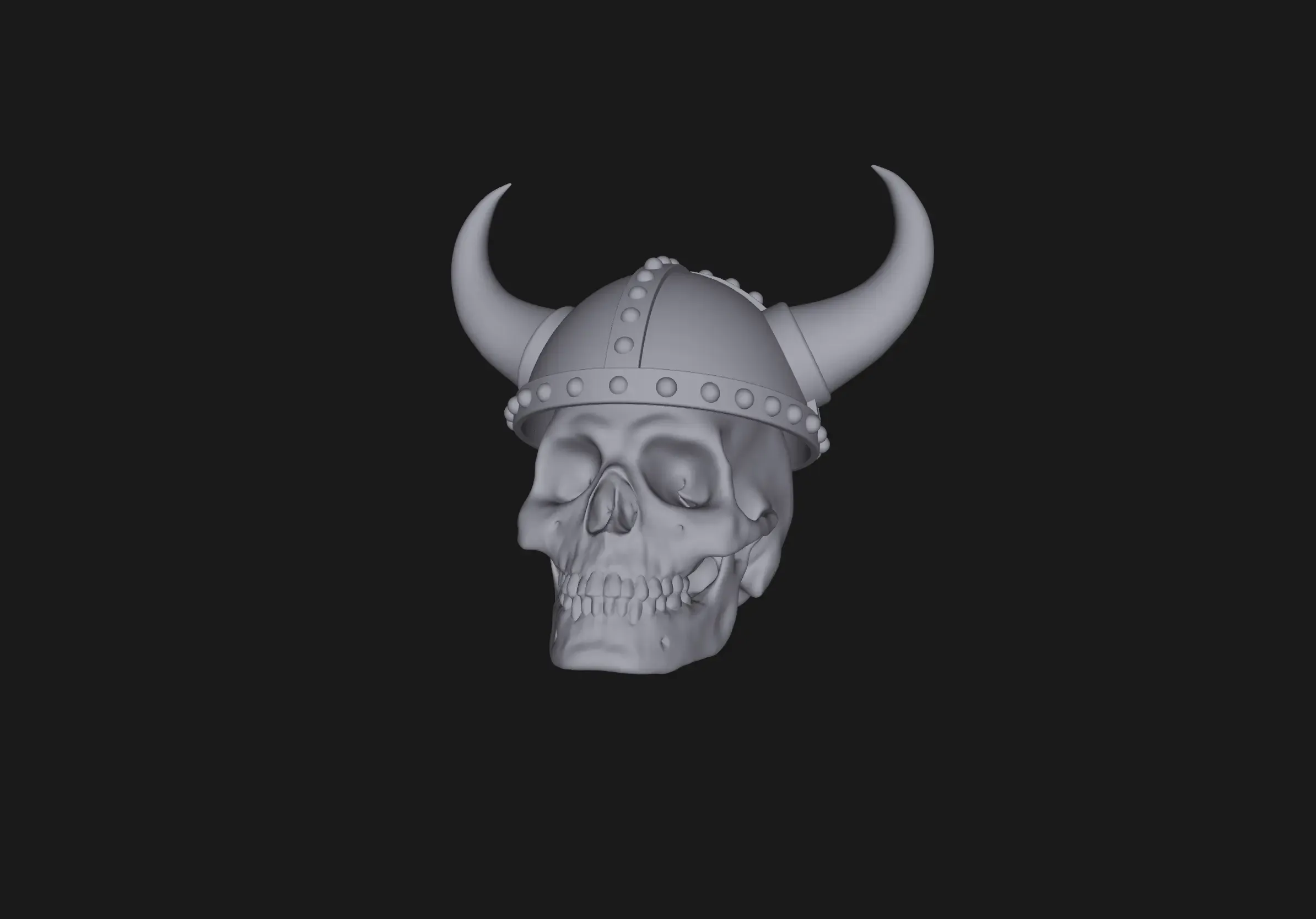 Viking Skull and Viking Helmet