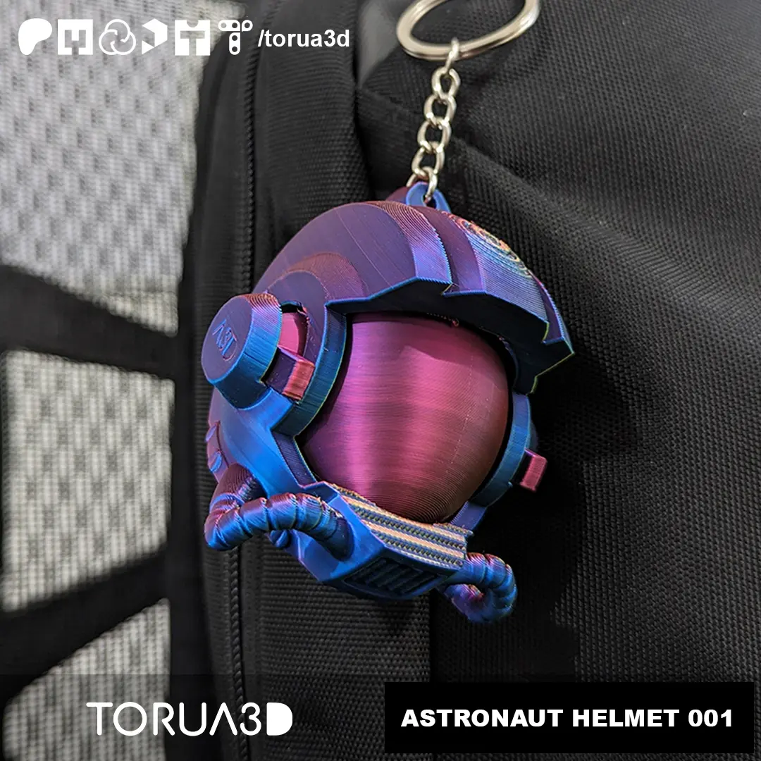 Astronot Kaskı Keychian 001 - Yerinde Baskı - STL Dosyası