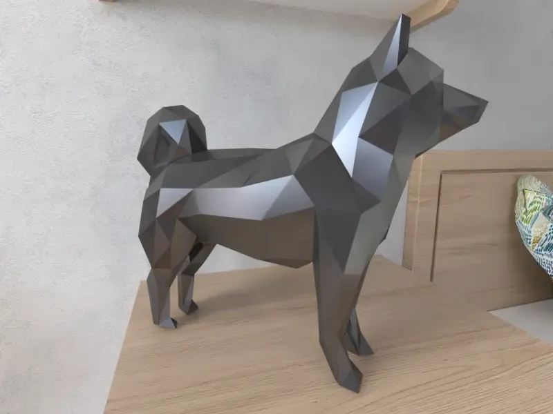 Shiba Inu Dog Lowpoly Low poly