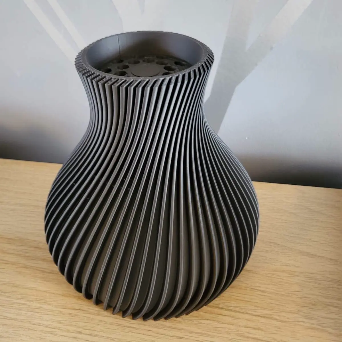 Modern Twist Vase. Artificial Flowers, Brick/Block Creations