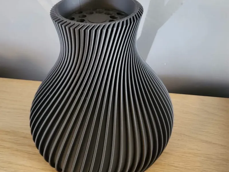 Modern Twist Vase. Artificial Flowers, Brick/Block Creations