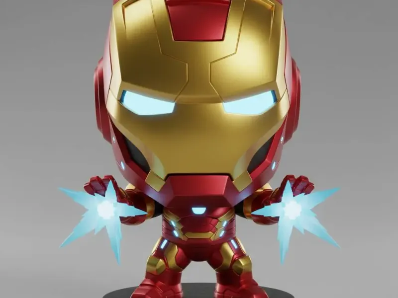 Chibi Iron Hero Repulsor Blast
