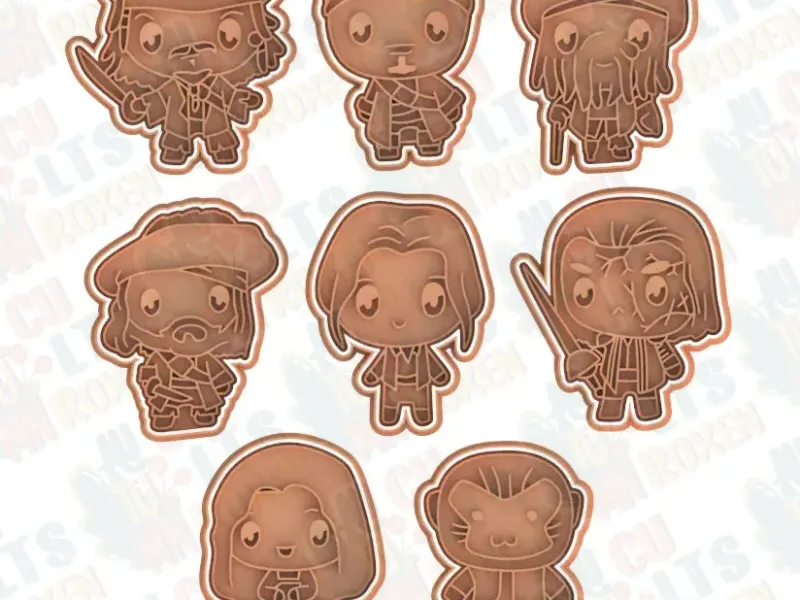 Set di 8 tagliabiscotti Pirati dei Caraibi