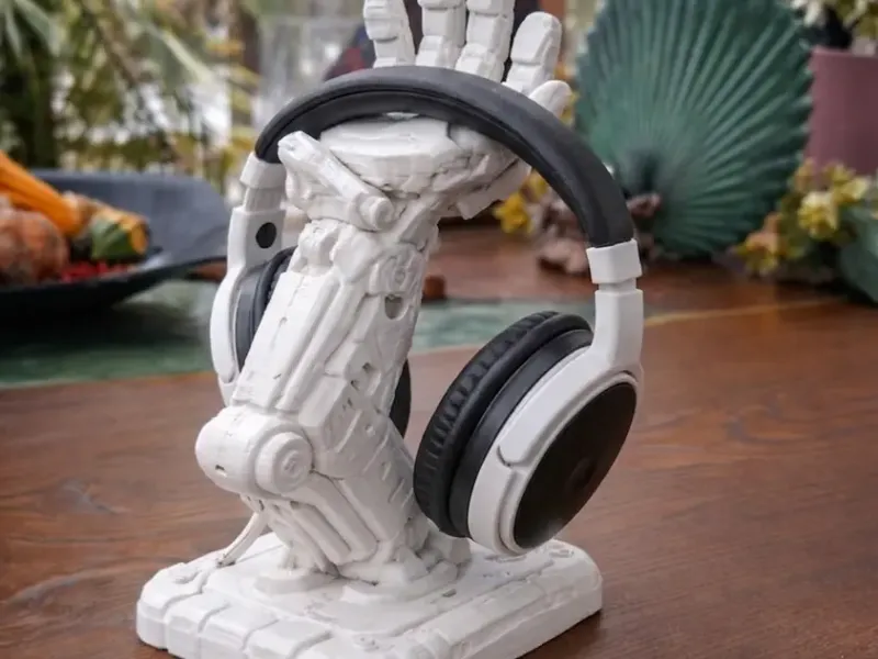 Futuristic headphone holder