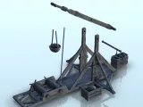 Medieval trebuchet with stones and counterweights (4) - mini-3