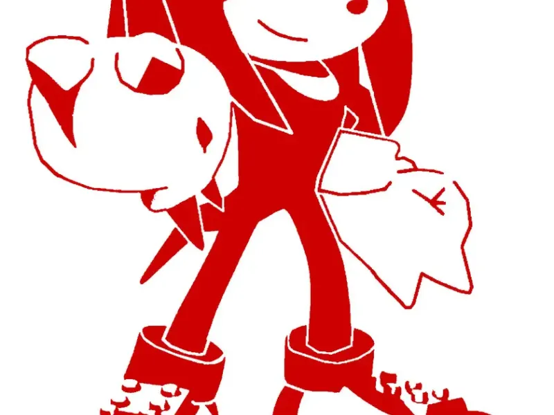Knuckles the Echidna stencil