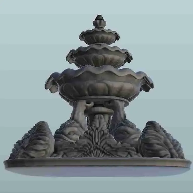 Gothic fountain - scenery medieval miniatures warhammer