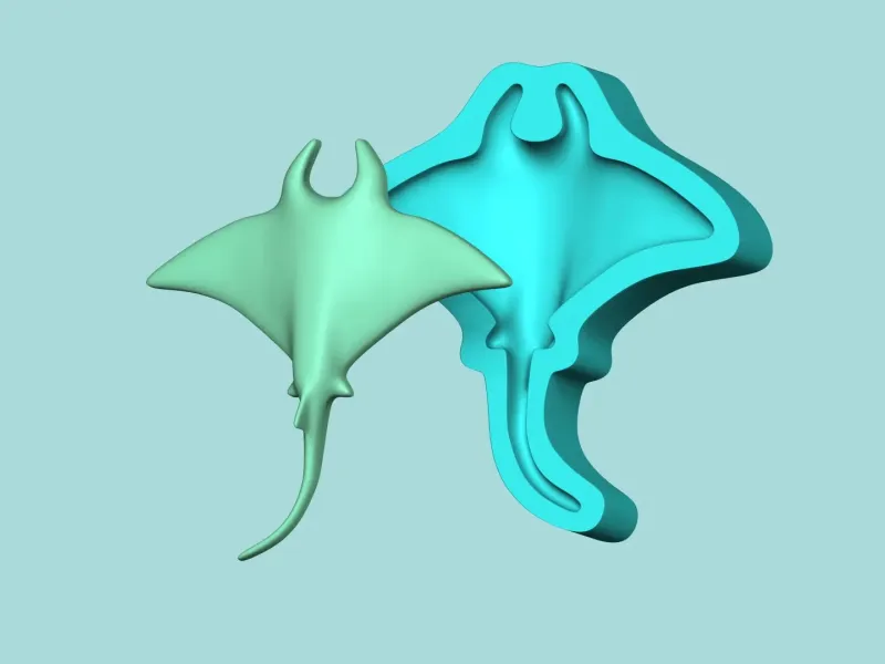 Manta Ray Mold - Silicone Maker Template