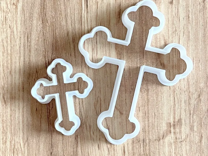 Cortador de biscoitos em forma de cruz, 5 tamanhos, Cruz, Forma, Comunhão, Batismo