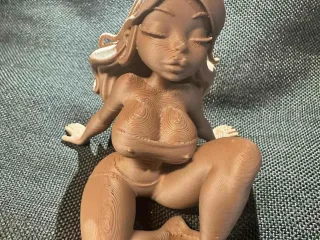 Anime Woman in Underwear Leaning Back Closed Eyes Figurine
