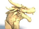 Dragon Head 3D Model-5