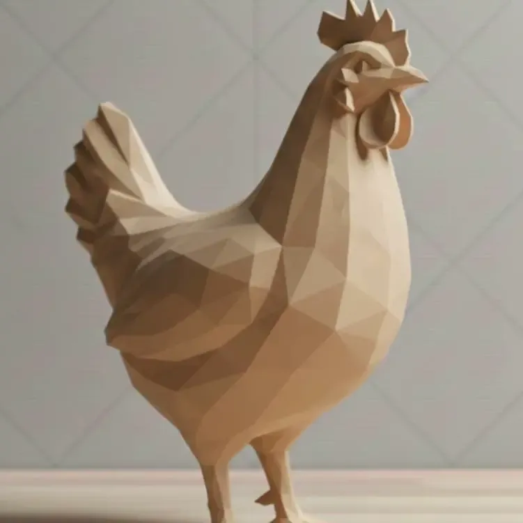 Huhn - Low Poly