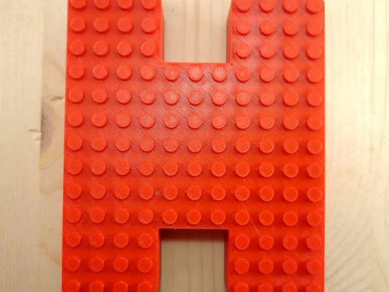 3D Letter H - Lego Compatible Studs