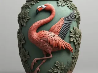 Flamingo Vase 134