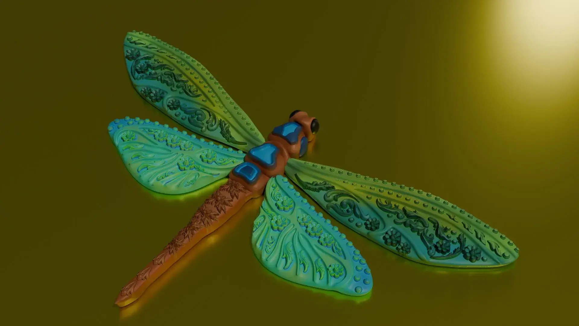 Dragonfly fridge magnet