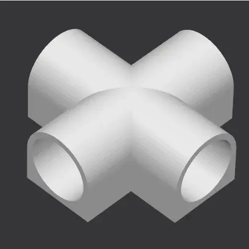 20mm PVC 4方向90°コネクター