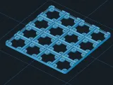 Gridfinity Base 40mm unit 4x4 w Connectors w 4.9x2.5mm magne-1