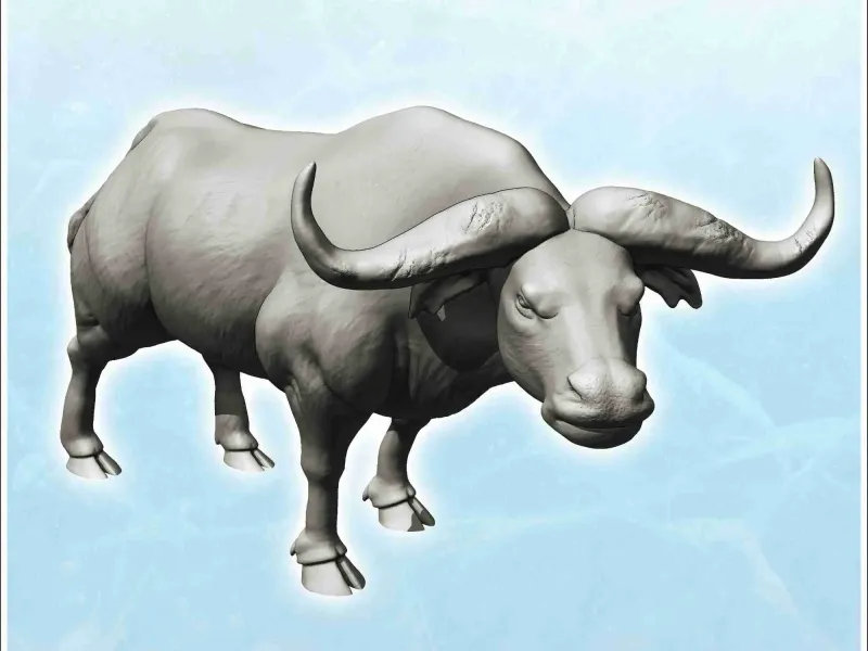 Horned muzzle (3) - miniatures animal RPG tabletop scenery