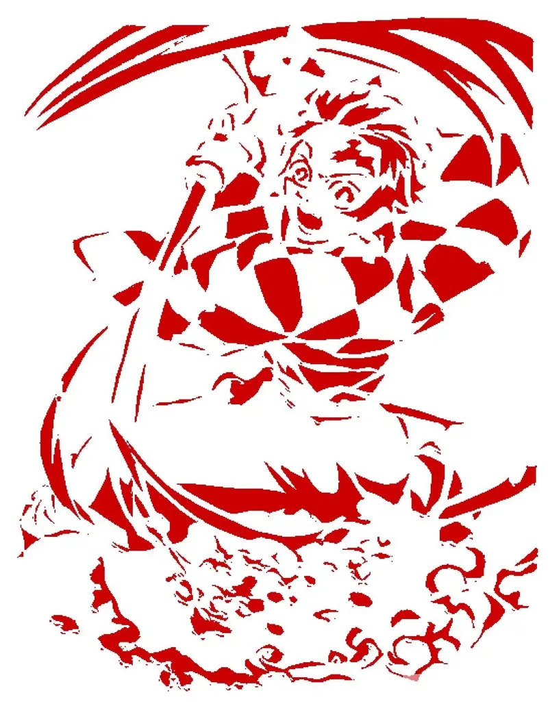 DS Tanjiro Kamado stencil