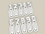 Paperclips baseball numbers Bundle - bookmark-2