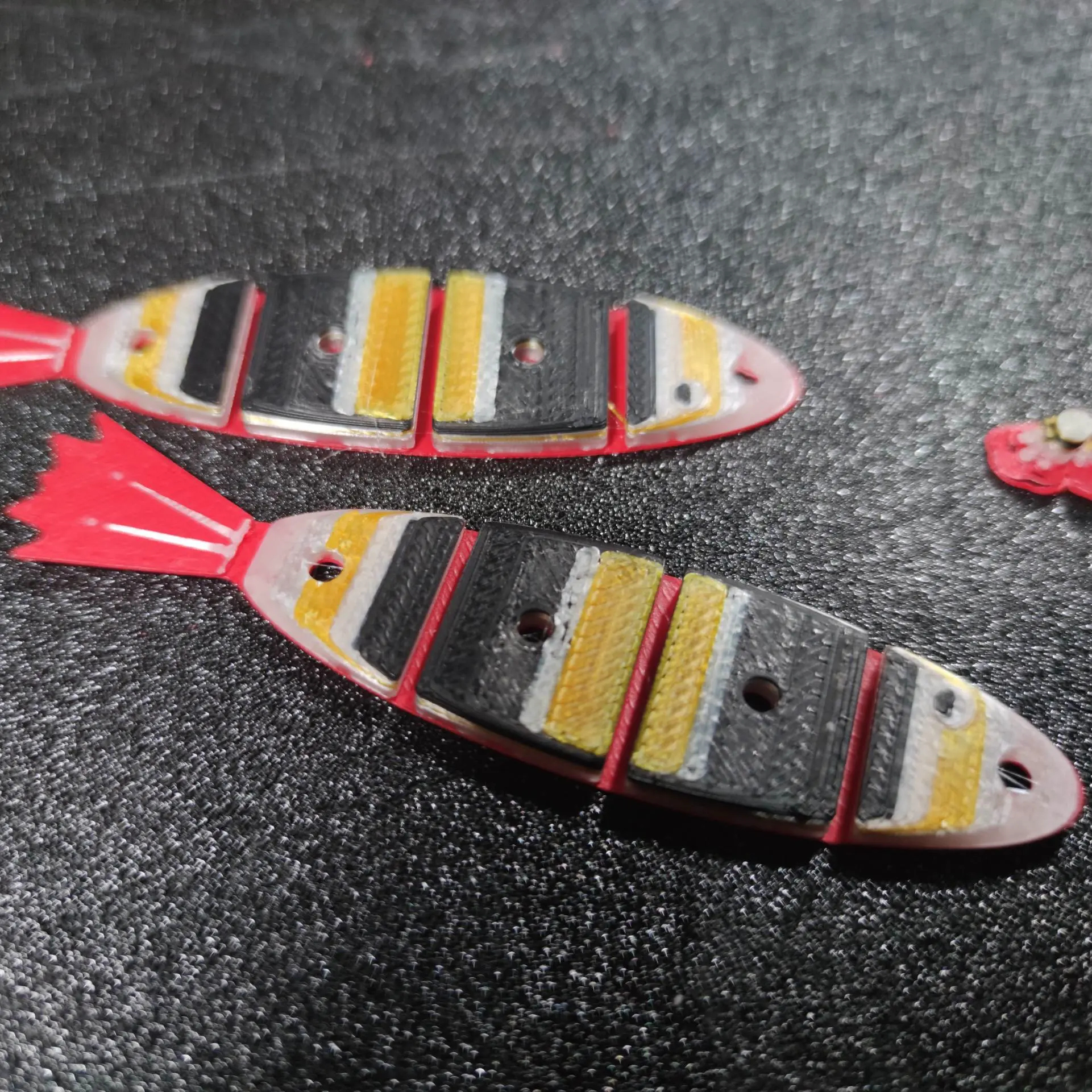 Flexible fish bait (use silk PLA for shine)