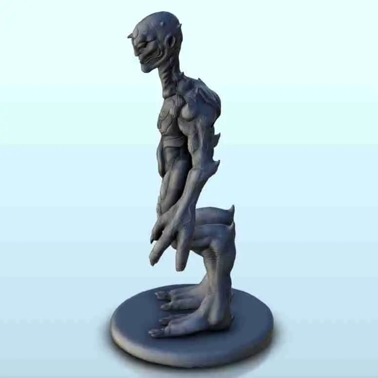 Alien con manos y pies grandes 2 - miniaturas ciencia ficción