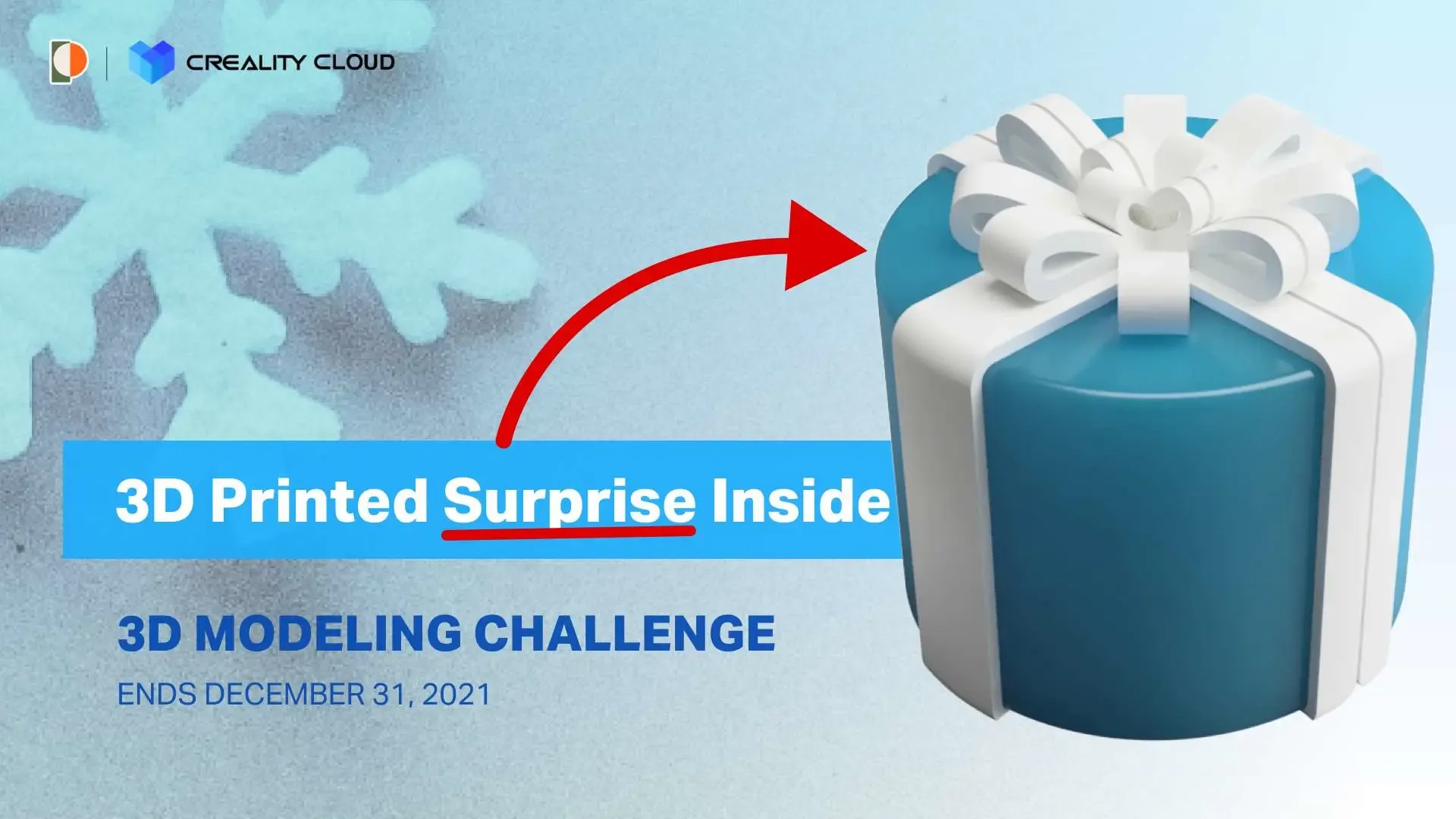 Surprise Inside Present Ornament (Print-in-Place TEMPLATE)