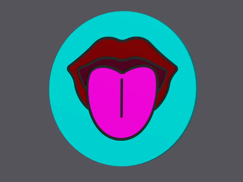 Tongue - Round Coasters with holder