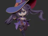 Mona Genshin - Chibi-2