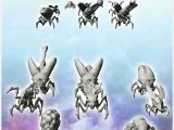 Set of seven alien creatures on legs (33) - miniatures figur-1