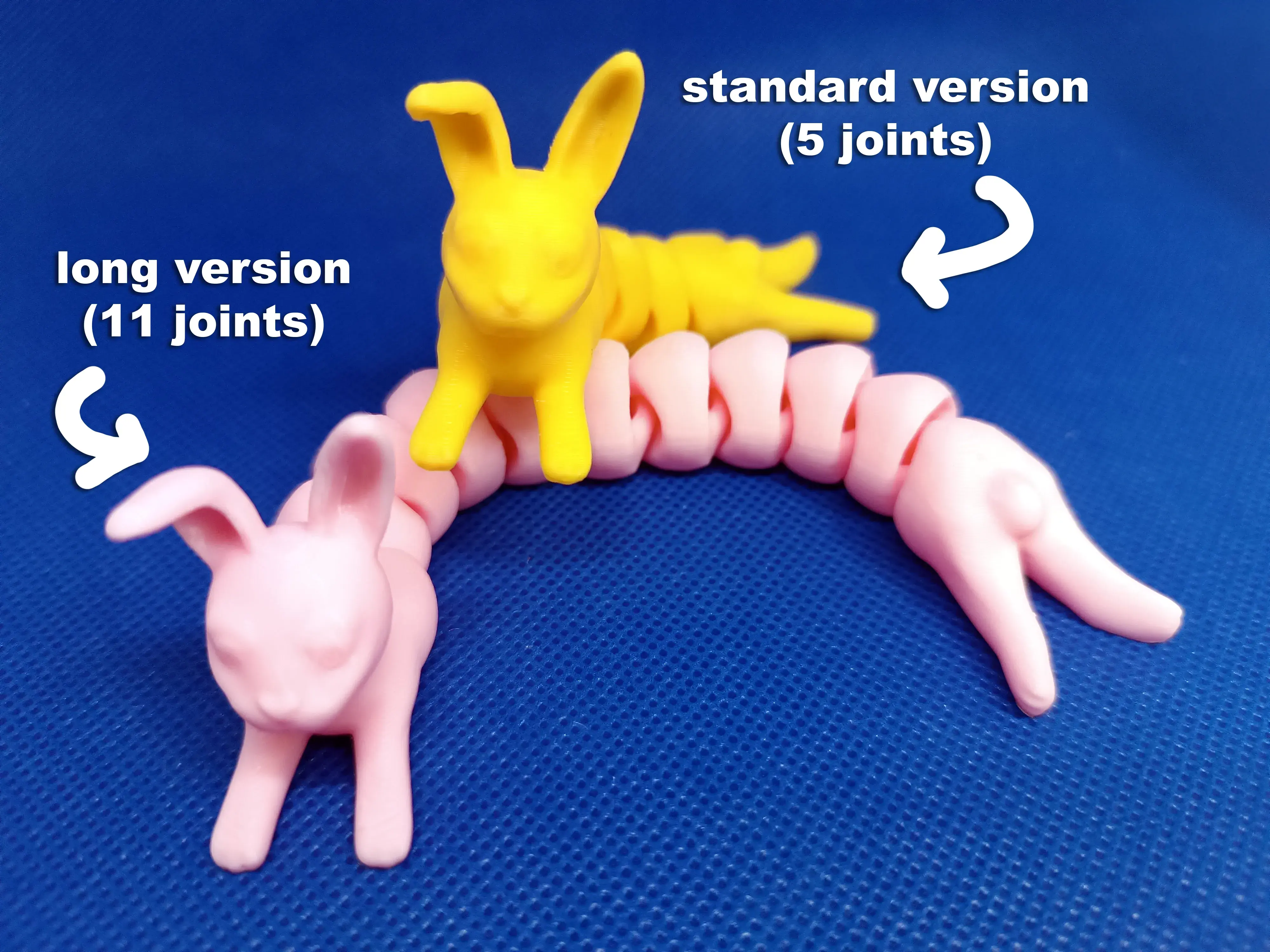 Articulated Bunny, Long Version, Print-in-place, Easter Toy