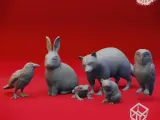 Forest Animals Bundle - Tabletop Props (Pre-Supported STL)-2