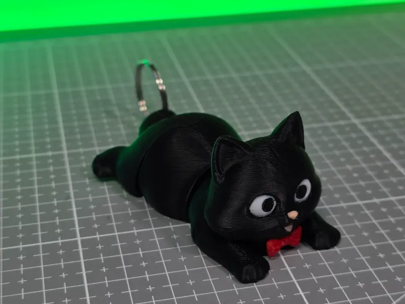 Pichu - Articulated Black Cat Keychain - 4 Colors
