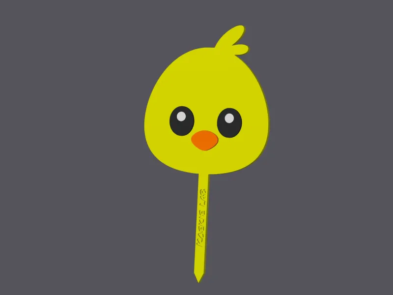 Farm Animals - Chicken Head - Caketopper & Cupcaketopper
