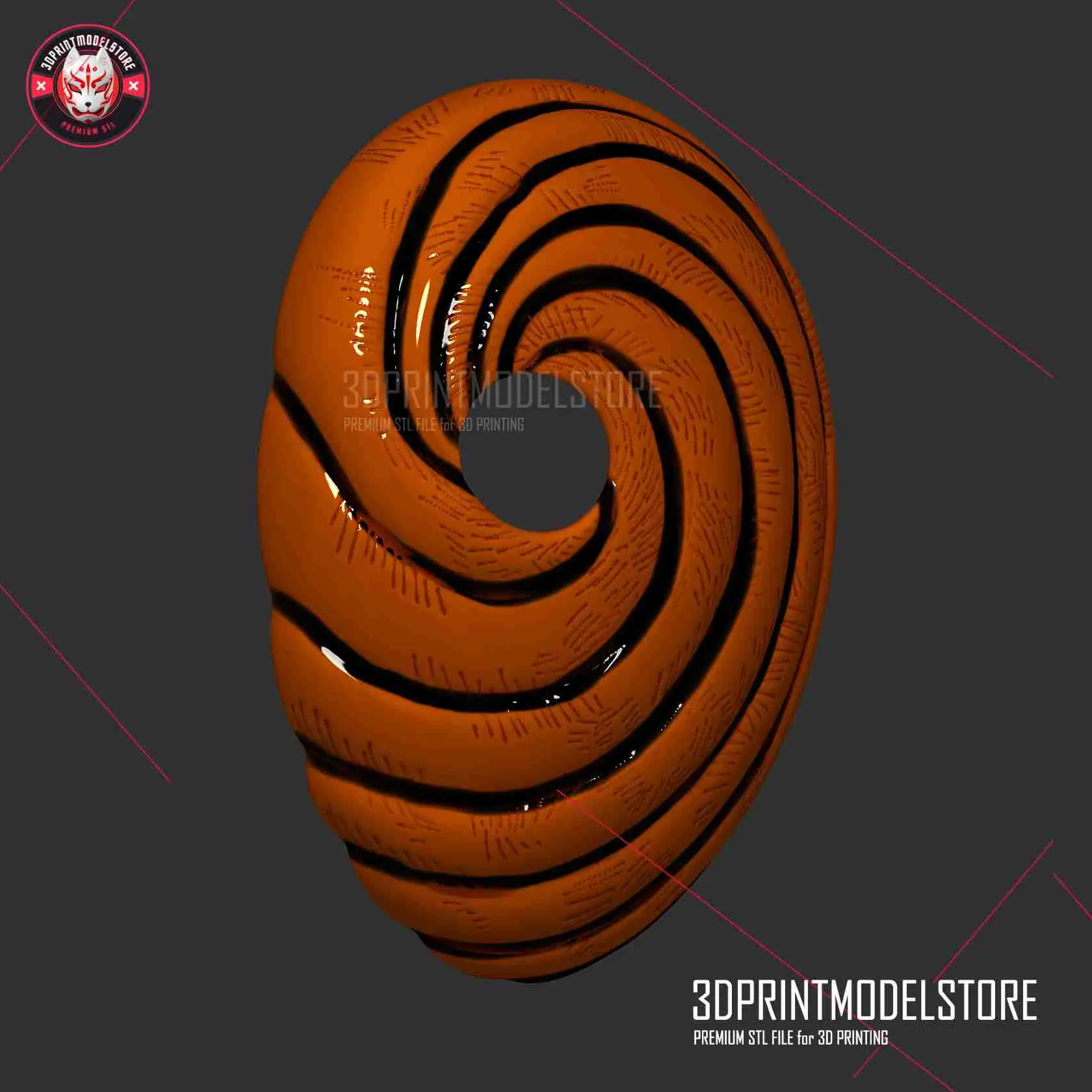 Naruto Tobi Obito Uchiha Maschera per costume di Halloween Cosplay