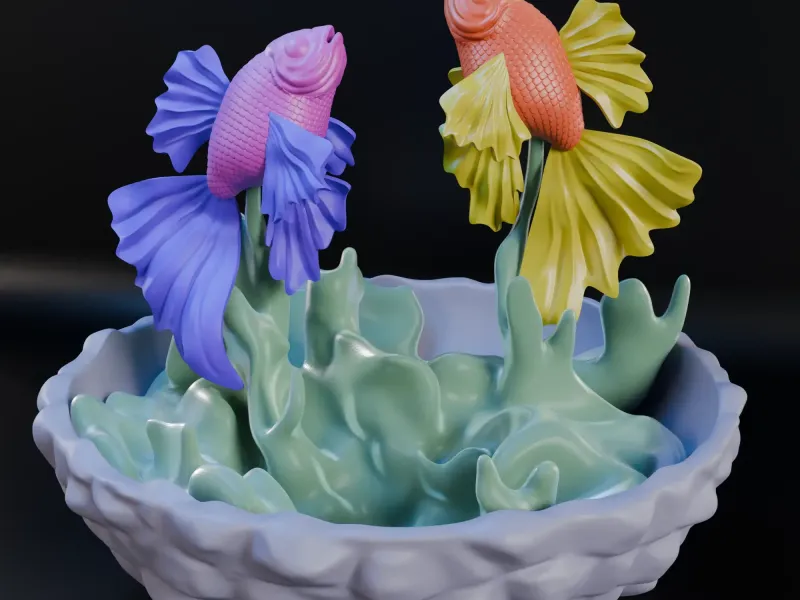 POISSON AVEC FONTAINE