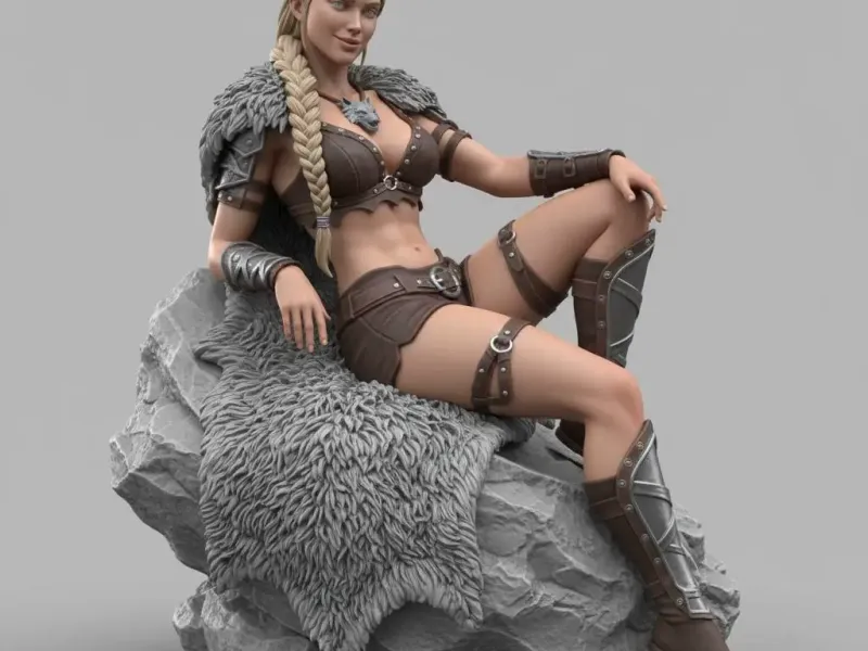 Viking Wolf Tamer Sitting Pose