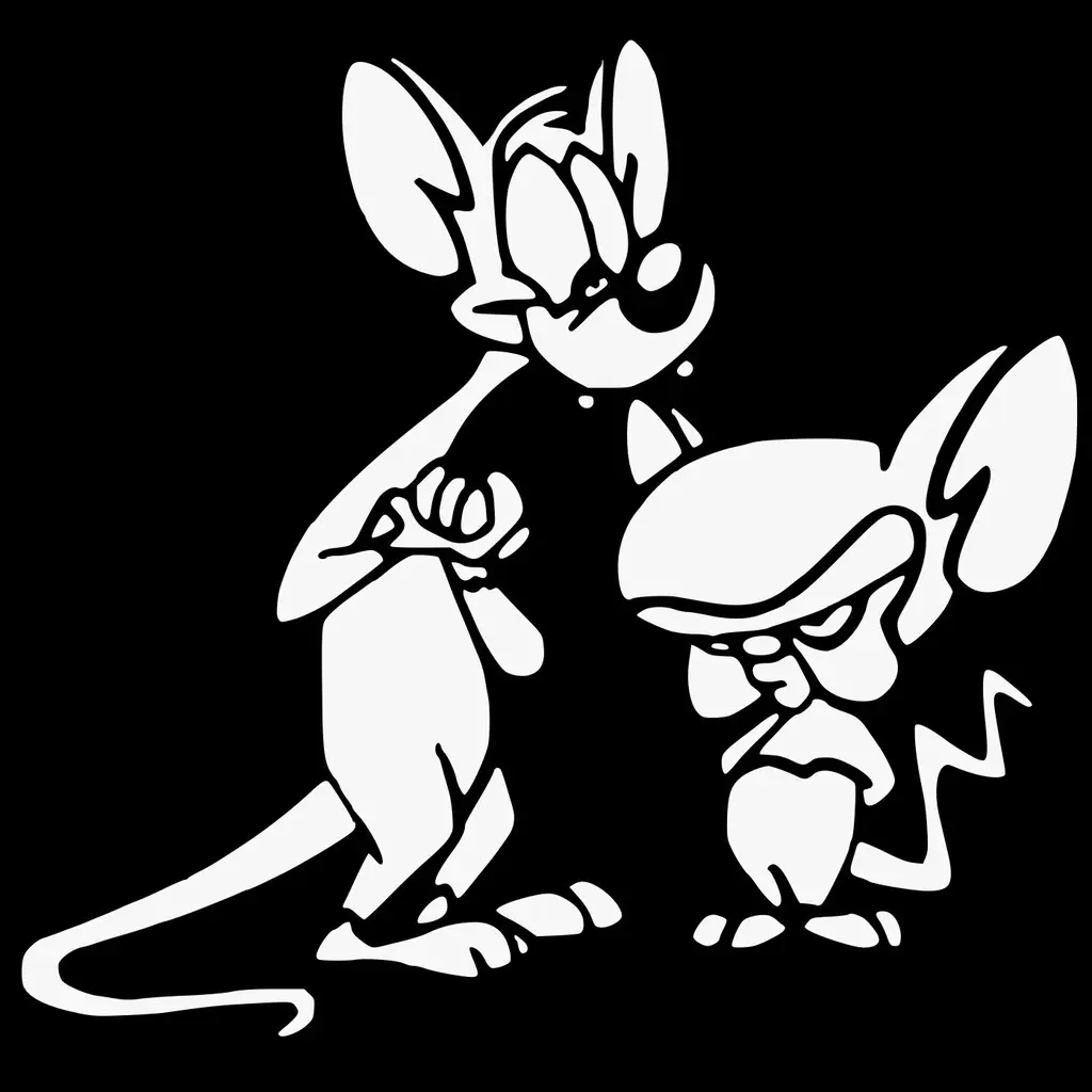 Free Other STL Download - Pinky and the Brain stencilby SMT_M 🦊