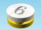 DINGBAT NEGATIVE CIRCLED DIGIT SIX, nestable box (v1)-1